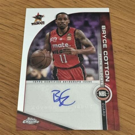 Bryce Cotton Perth Wildcats Topps Chrome NBL 2023 24 Auto A BC EBay