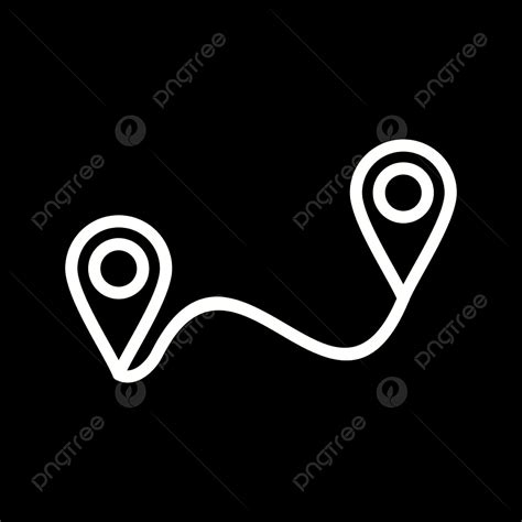 Vector Route Icon Navigation Destination Path Png And Vector With