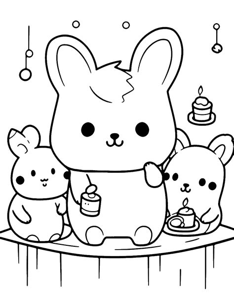 Pajama Party Coloring Page