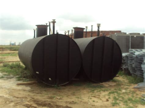 Iron Silver Fuel Oil Storage Underground Installation For Steel Tanks