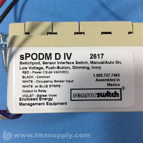 Acuity Controls Spodm D Iv Sensor Switch Push Button Ivory Ims Supply