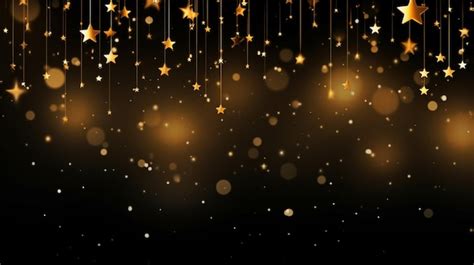 Premium Vector Gold Stars On A Black Background Free Download