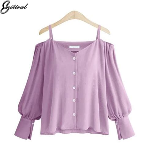 Emitiral 2018 Plus Size 4xl Autumn Winter Women Blouses Sexy Off