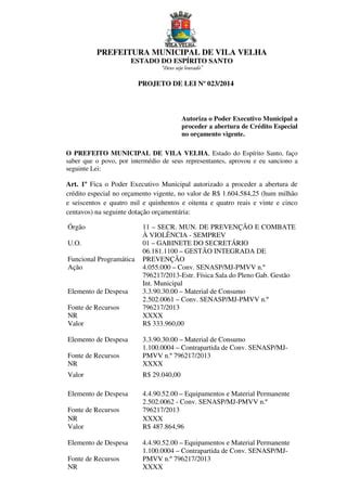 Prot Pl Autoriza O Poder Executivo Municipal A