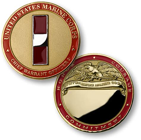 Usmc Chief Warrant Officer 3 Engravable Coin