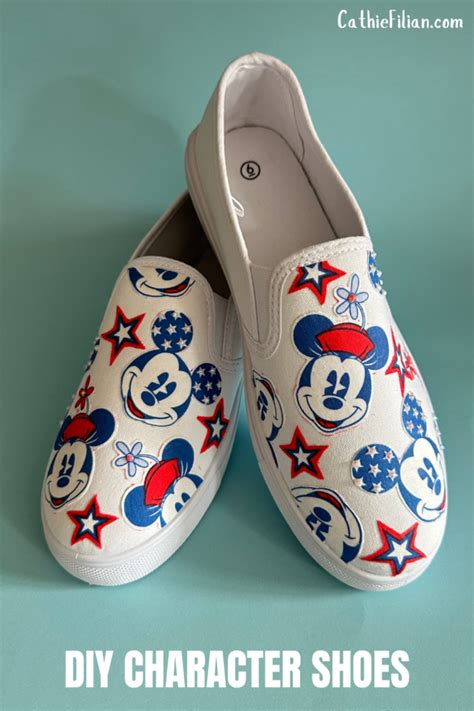 How To Make Mickey Mouse Shoes With Fabric And Mod Podge CATHIE