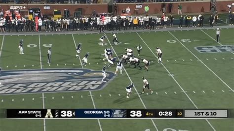 App State Vs Georgia Southern Thrilling Ending College Football