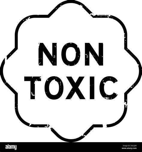 Grunge Black Non Toxic Word Rubber Seal Stamp On White Background Stock