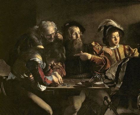 The Calling Of St Matthew Poster By Michelangelo Merisi Da Caravaggio