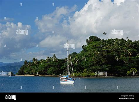 Savusavu Harbor Vanua Levu Island Fiji South Pacific Stock Photo Alamy