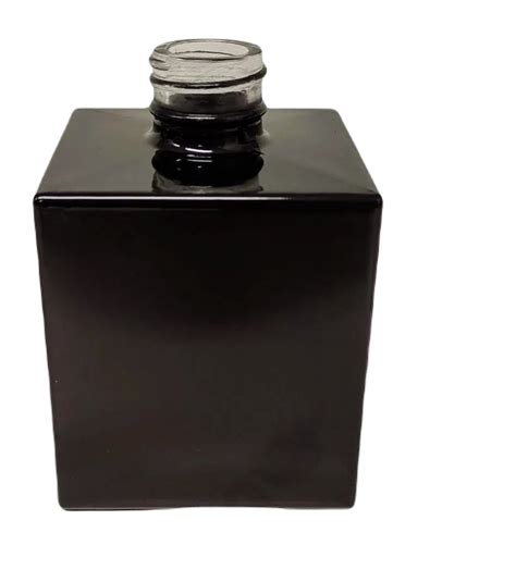 ArtesAna Decor Cod Cubo Preto Brilhante Frasco Cubo Preto Brilhante