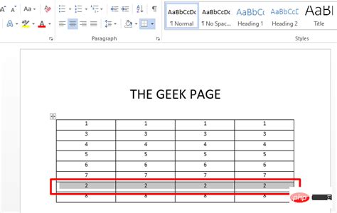 How To Move Rows Up Or Down In A Microsoft Word Table Common Problem Php Cn