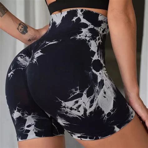 Fitness Tie Dye New Yoga Shorts Women S Running Yoga Pants Comfortable