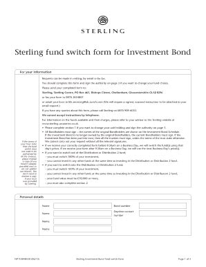 sterling investment bond fund switch form fill  sign printable