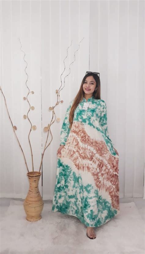 Baju Gamis Payung Batik Jumputan Bahan Rayon Thebatik Indonesia