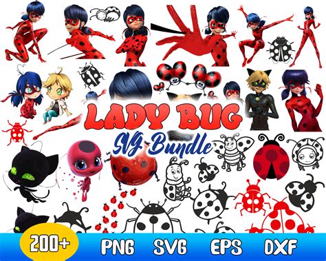 Ladybug Bundle Svg Ladybug Svg Miraculous Ladybug Svg Tal Inspire Uplift