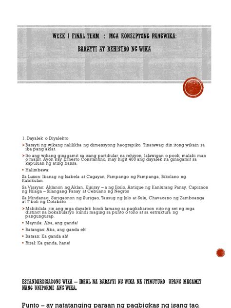 Diyalekto Sa Pilipinas Pdf