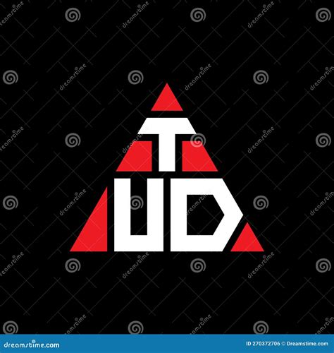 TUD Triangle Letter Logo Design with Triangle Shape. TUD Triangle Logo Design Monogram Stock ...