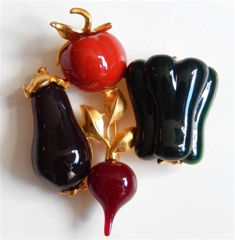 Rare Karl Lagerfeld Vegetable Garden Brooch Pin At Stdibs