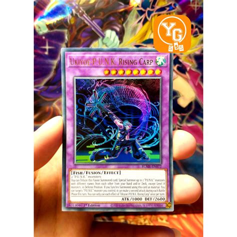 Yugioh SSS Thẻ bài UK chính hãng Ukiyoe P U N K Rising Carp BLMR