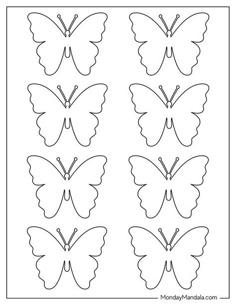 40 Butterfly Templates (Free PDF Printables)