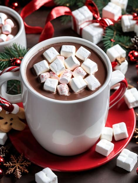 Premium AI Image Photo Of Christmas Hot Cocoa With Marshmallows