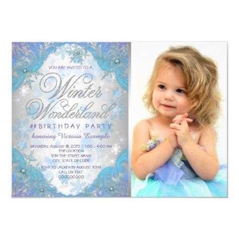 Frozen Winter Wonderland Birthday Party Invitation Zazzle Winter