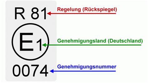 Ece Pr Fzeichen E Kennzeichen F R Bauteile Kraftfahrzeugen Werbello