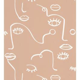 Just Smile Wallpaper In Nude By Caselio Jane Clayton