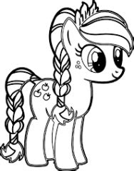 Раскраска Милая пони распечатать бесплатно