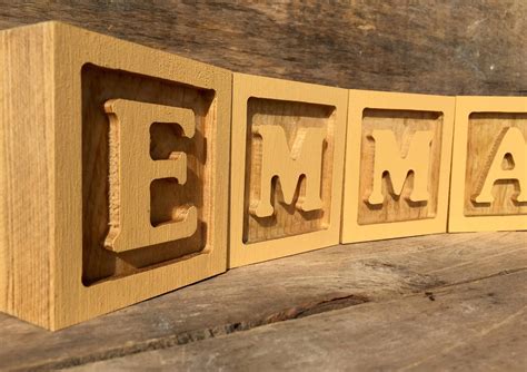 Wooden Letter Blocks Wooden Alphabet Block ABC Block - Etsy