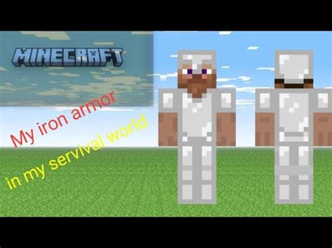 I Made My Iron Armor In My Servival World Game Minecraft MCPE YouTube