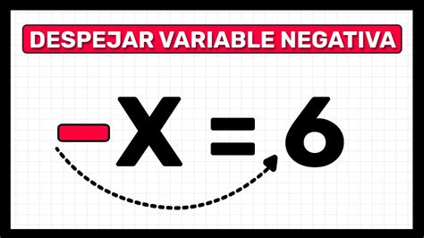 Despejar Variable Negativa Como Despejar Una Variable Negativa En