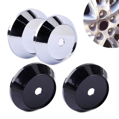 Dwcx 4pcs 65mm Car Styling Black Silver Car Wheel Rims Cover Wheel