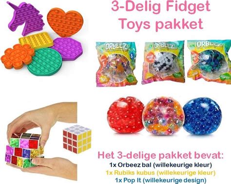 Fidget Toys Pakket Delig Onder De Euro Pop It Orbeez Bal