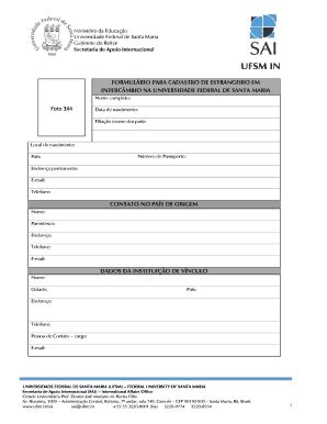 Fillable Online Filling Guide For Formulrio De Cadastro De Estrangeiro