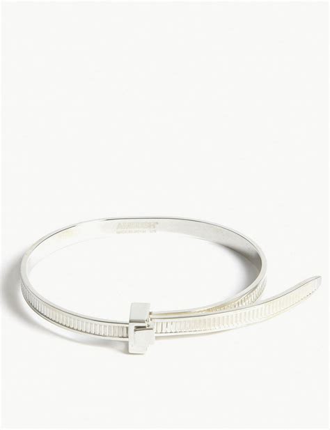 Lyst Ambush Zip Tie Sterling Silver Bracelet In Metallic