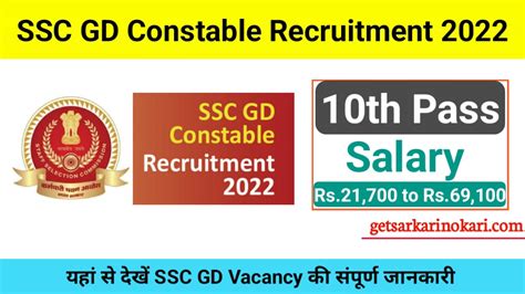 Ssc Gd Constable Recruitment Apply Now Online