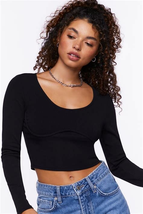 Black Crop Tops Forever 21