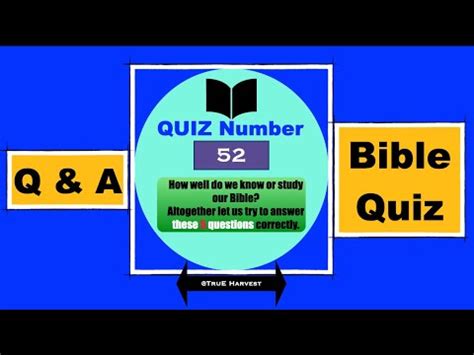 Bible Quiz Exodus Chapter 24 Part 2 YouTube