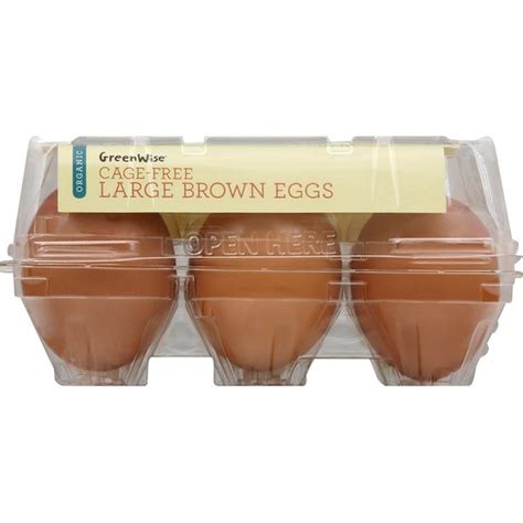 Greenwise Eggs Organic Brown Cage Free Large 6 Ct Instacart