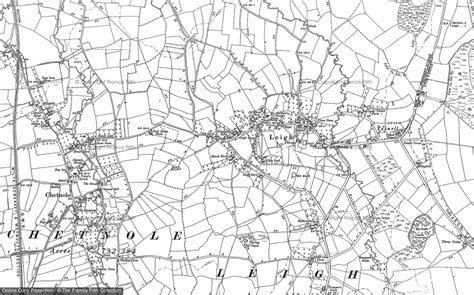 Historic Ordnance Survey Map Of Leigh 1886 1901