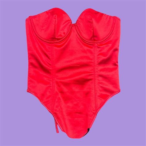 Playboy Bunny Red Corset Top Details This Playboy Depop
