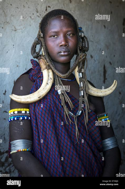 Miss Gnakaman Ailu Mursi Tribe Hail Wuha Village Omo Valley