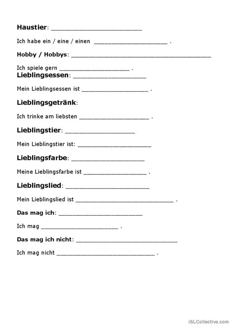 Ich stelle mich vor Deutsch DAF Arbeitsblätter pdf doc