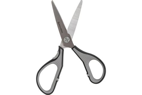 Ножницы BRAUBERG SUPER 175 мм, серо-черные, 2-х сторонняя заточка ...