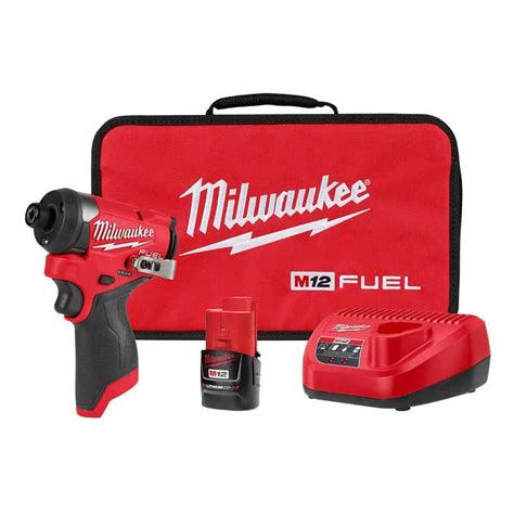 Milwaukee M12 Fuel 12 Volt Lithium Ion Brushless Cordless 14 In Hex Impact Driver Compact Kit