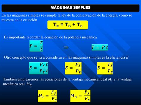 SOLUTION Ejercicio De M Quinas Simples Ley De La Concervacion De La