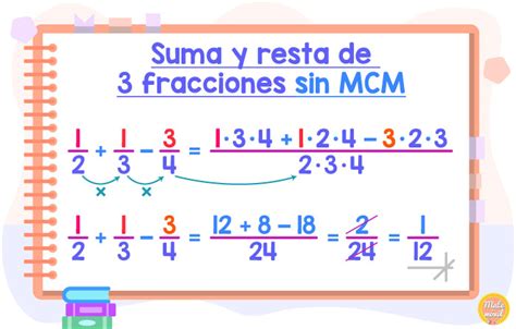 Suma Y Resta De 3 Fracciones Con Diferente Denominador Fracciones