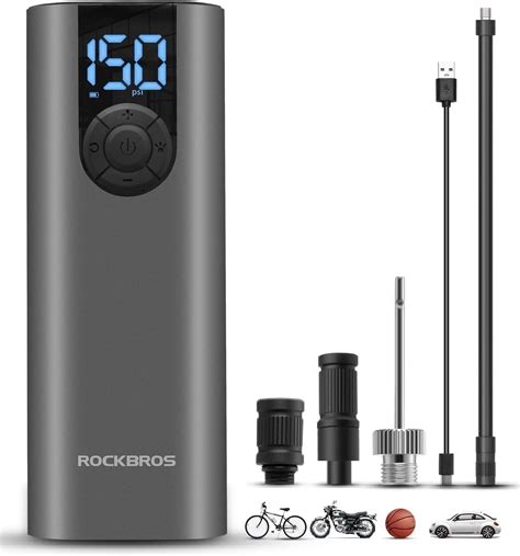 Rockbros Portable Air Pump Psi Mini Electric Tire Pump Inflator